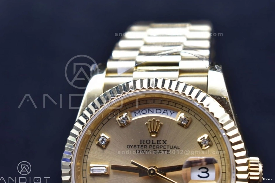 Version V2 36 YG Bracelet BPF A2836 DayDate On Best President 0218